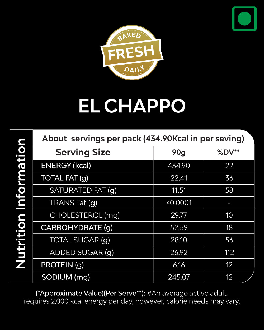 El Chappo (Lotus Biscoff & White Chocolate) - 90gm