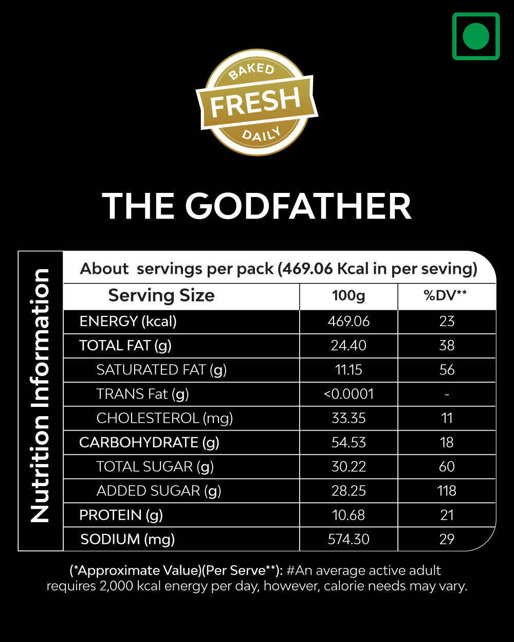 The Godfather (Reese’s Peanut Butter Cup & Chocolate Chip) - 100gm
