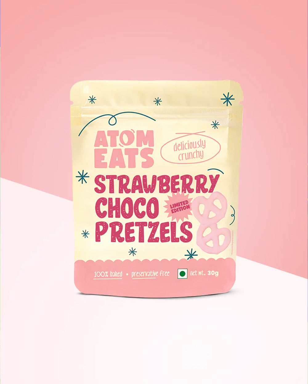 Strawberry Chocolate Pretzels 30G PACK