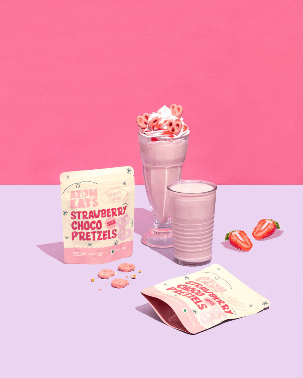 Strawberry Chocolate Pretzels 30G PACK