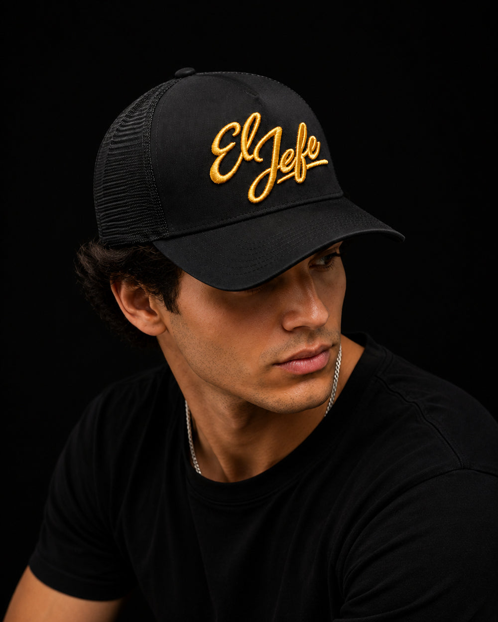 El Jefe Black Trucker Cap (Premium Unisex Cartel Cap for True Bosses)