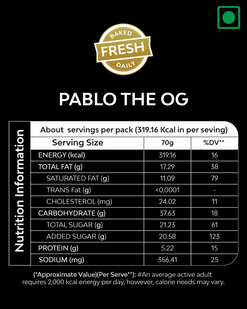 Pablo the OG (Rich oozy Dark & White Chocolate) - 100gm