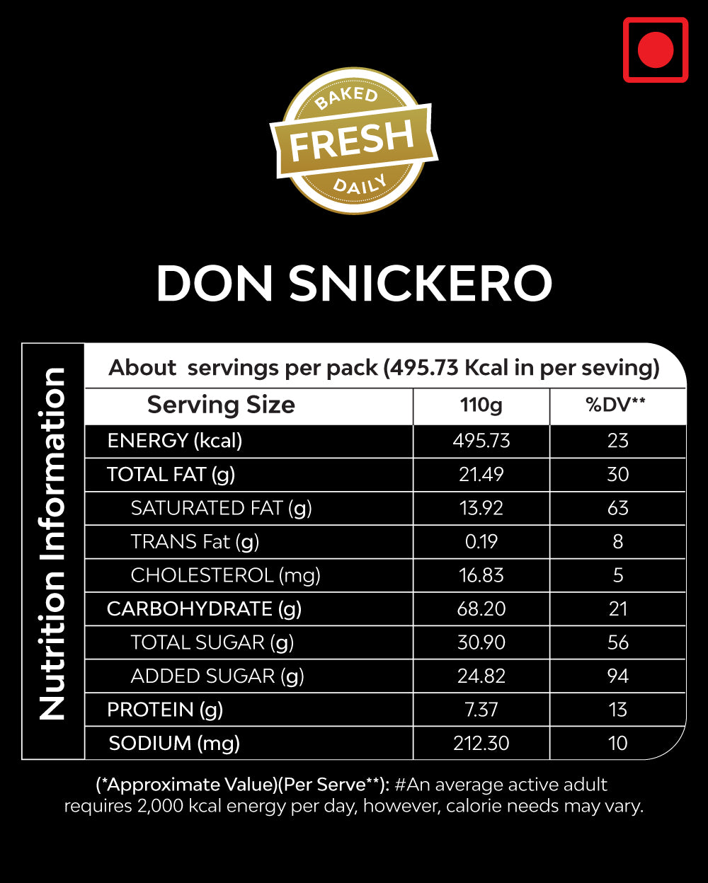 Don Snickero (Dark & Milk Chocolate with a Caramel Snickers Core) - 110gm